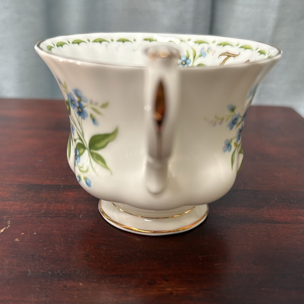 Royal Albert “July Forget-Me-Not” Bone China Floral Footed Cup; Cup only - Picture 9 of 12